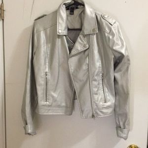 Silver leather jacket
